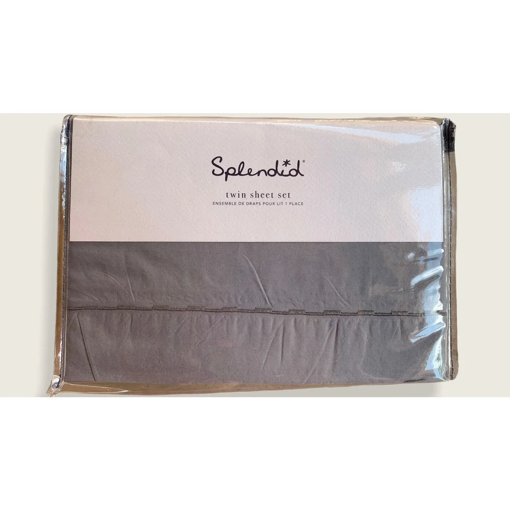 Splendid Home Washed Percale Sheet Set, Twin,